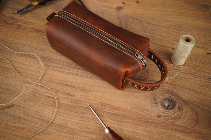 Dopp Kit Deri El Çantası